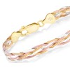 Miabella Tri-Color 18K Gold Over 925 Sterling Silver Italian 6-Strand