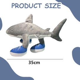 Tralalero Tralala Plush Figure, Italian Brain Red Figures, Funny Shark Cuddly Toy, Very Suitable for Friends, Children's Gifts
