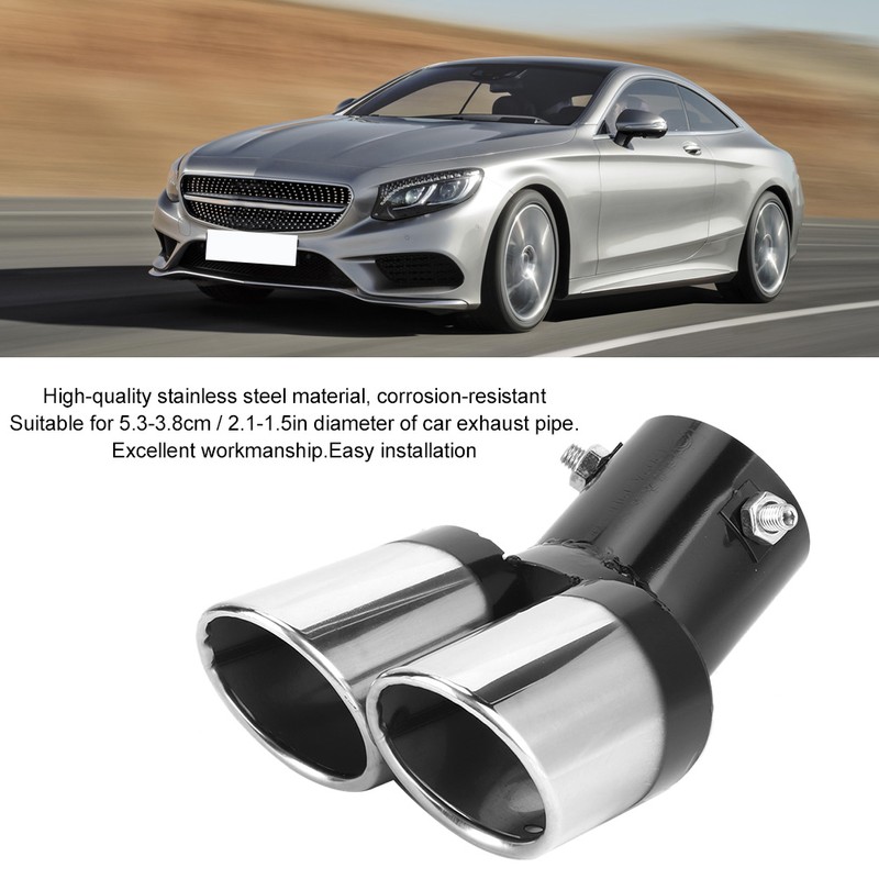 63mm / 2.5in Stainless Steel Car Dual Exhaust Tip Tail