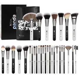 DUcare Professional Makeup Brushes Set 31Pcs Panda Series Makeup Brush Set Kabuki Foundation Blending Face Powder Blush Concealers Eye Shadows With Leather Case Organizer