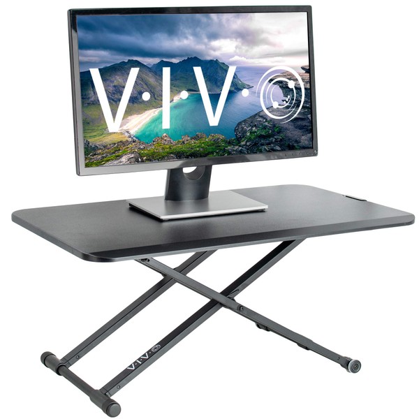 VIVO Black Small Single Top 29 inch Standing Desk Converter,