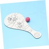 NUOBESTY 2pcs Racket Painting Paddle with Ball Attached Beach Paddle