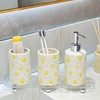 Gaolinci 2 Pcs Ceramic Mouthwash Cup, Daisy Embossed Toothbrush Holder,