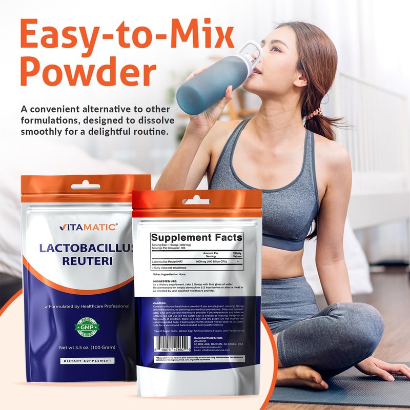 Vitamatic Lactobacillus Reuteri Probiotic Powder - Digestive Health Support -