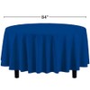 Vibrant Blue Solid Round Plastic Tablecover (84") - Durable, Stylish