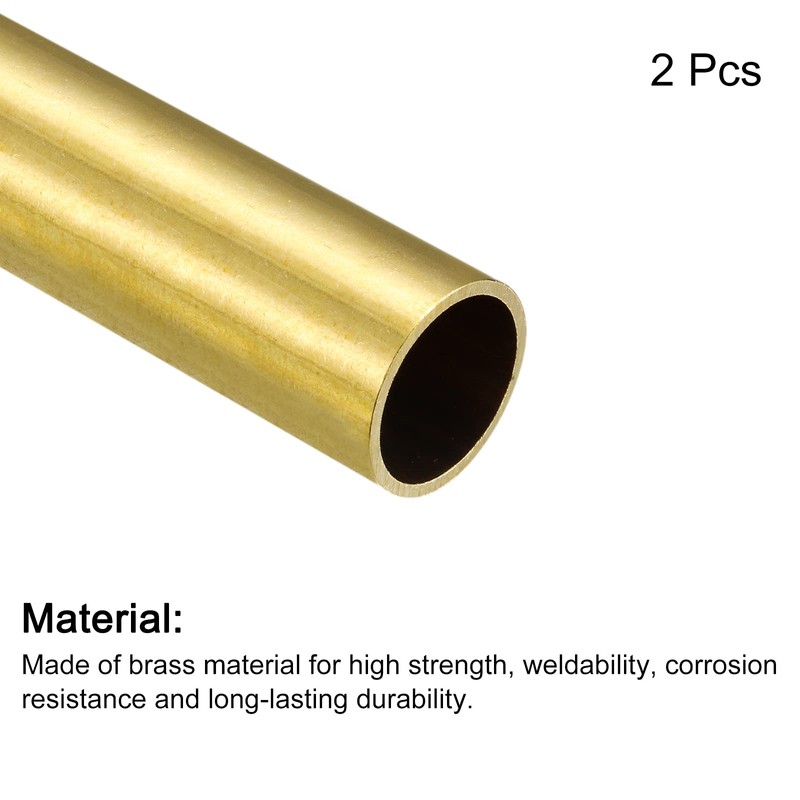 QUARKZMAN Brass Pipe 15 mm AD 1 mm Wall Thickness