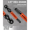 DYRECELVE Impact Torx Bit Set T15 T20 T25 T30 T40,