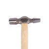 1x 2cm Carbon Steel Cross Pein Hammer with Wooden Handle