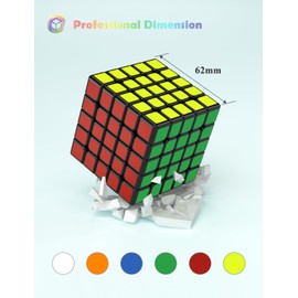 ROXENDA Speed Cube, Original Speed Cube Super-Durable Sticker with Vivid Colors (5x5x5)