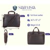 STAR VISTA Vittorio Slim Laptop Messenger Bag, Full Grain Leather