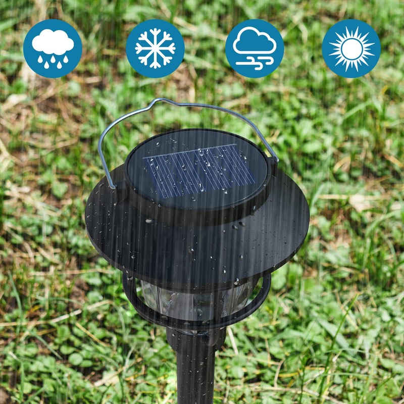 10 Pack Solar Pathway Lights Outdoor - Bright Solar Powered