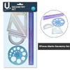 5pc Maths Geometry Set 30cm Ruler Set Square Protractor Circle