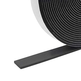 Foam Insulation Tape Self Adhesive,Weather Stripping for Doors and Windows,Sound Proof Soundproofing Door Seal,Weatherstrip,Cooling,Air Conditioning Seal Strip (1In x 1/8In x 33Ft, Black)