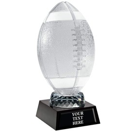 Fantasy Football Trophies, 12" Crystal Football Trophy, Individually Crafted Prime