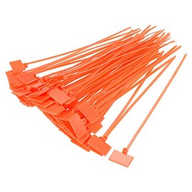 uxcell Cable Zip Ties 6 Inch Label Tag Mark Self-Locking Nylon Wire Strap Orange 120pcs