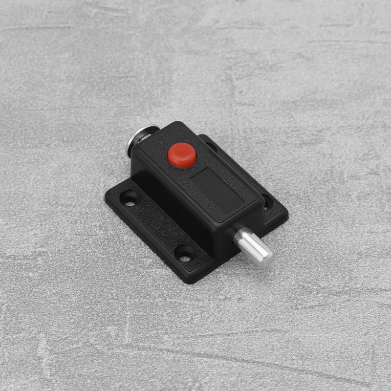 LT Easiyl 4pcs Black Plastic Push Button Spring Loaded Automatic