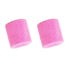 Kagogo 3 Inch Cotton Sports Wristband/Sweatband for Basketball Tennis and Other Sports, Price/Pair (Pink)