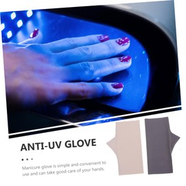 OATIPHO 2pairs Uv Gloves Women Sun Protection Fingerless Gloves Manicure Nail Art Accessory for Gel Nail Lamp