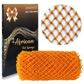 Esponja Red Africana Auténtica Exfoliante Baño Espalda Accesorios Ducha Color Naranja