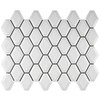 BT-PM7 White Glossy Diamond Shape Beveled 3D Porcelain Mosaic Tile