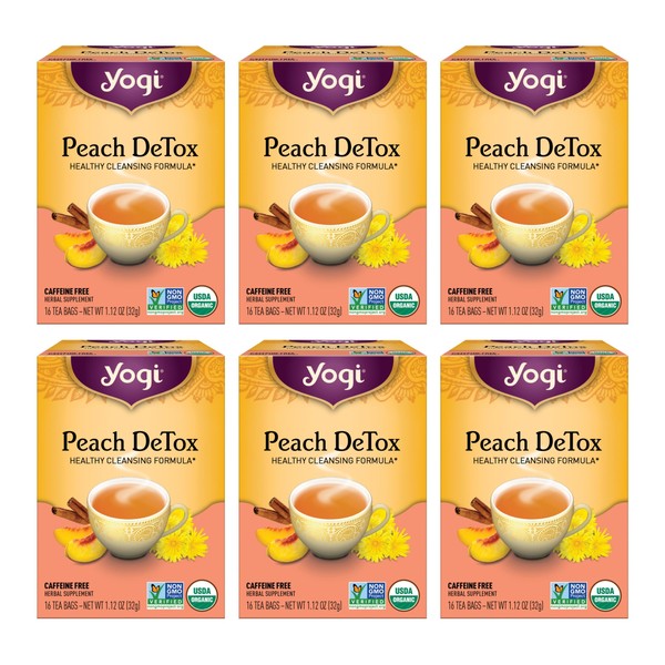 Yogi Yogi Tea - Peach DeTox Tea (6 Pack) -