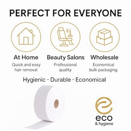 Wax Strips Roll - Hair Removal Body Bikini Eyebrow Waxing Strip - Strong Non-Woven Poyester Fabric - For Sensitive Skin - Depilatory Wax Paper - 7x20cm Sheets - 100m Roll