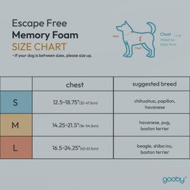 Gooby Escape Free Memory Foam Harness - Purple, Medium - No Pull Step-in Small Dog Harness with Four Point Adjustment - Perfect on The Go Dog Harness for Medium Dogs No Pull and Small Dogs