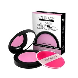 Camaleon Cosmetics - Colorete Infinity Blush 12 Hours - Soft Pink Shade - Long Lasting - Cream Texture - Vegan