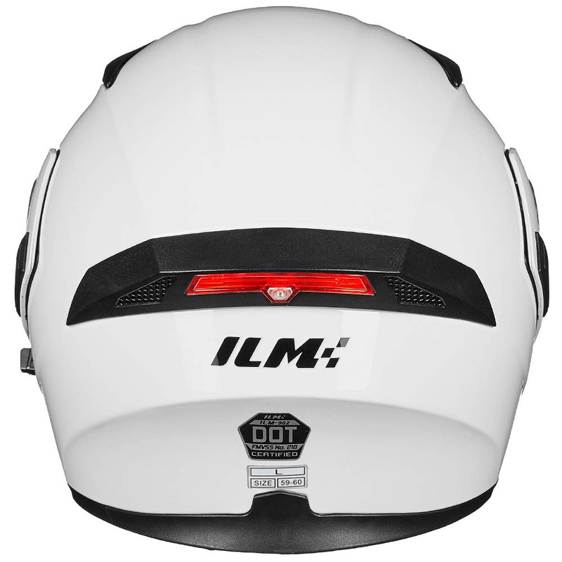 ILM Motorcycle Dual Visor Flip up Modular Full Face Helmet