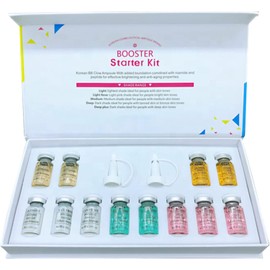 12 Piezas/Juego de 8 ml Que Forma BB Cream Glow Ampoule Serum Starter Set El Tono Mixto Puede iluminar el Tono de la Piel y la Base Transparente.