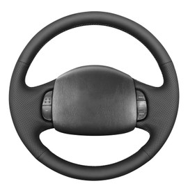 MEWANT Steering Wheel Cover for Ford F150 F250 F350 Expedition Excursion 1997-2003 Hand-Stitched Microfiber Leather Steering Wheel Wrap