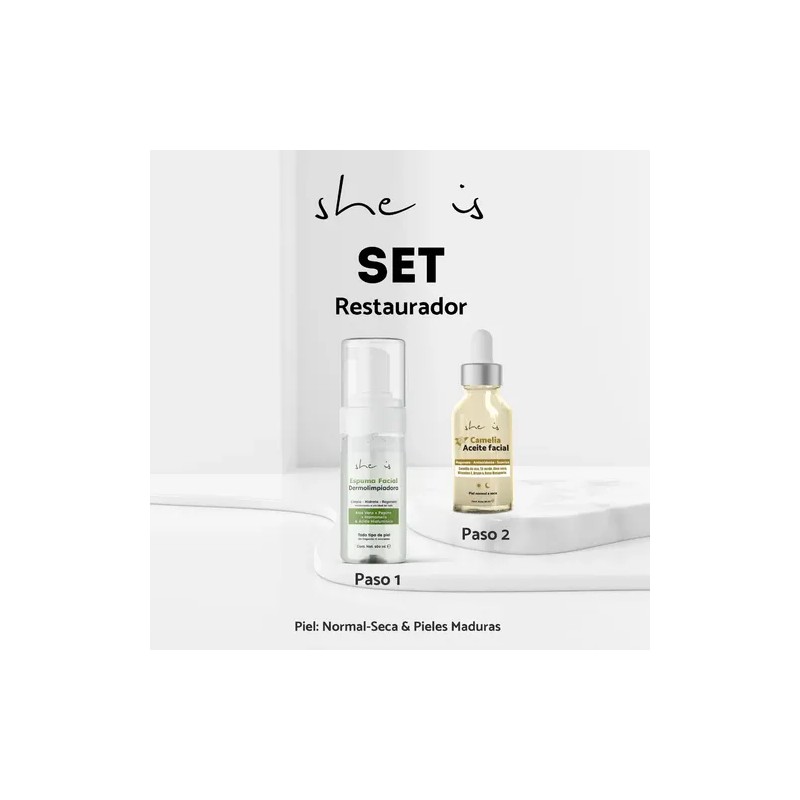 Set Facial Restaurador Piel Seca - Madura She Is Skincare