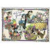 Postcard Glitter Tausendschoen Kittens Cats Flower Baskets Postcrossing