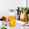 Kichvoe Water Filter Pitcher Glass Water Kettle with Lid Ergonomic