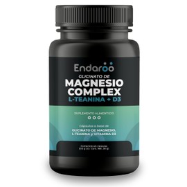 Glicinato Complex con L-Teanina y Vitamina D3 | Magnesio de Alta Absorción | Apoyo para Relajación, Descanso y Sistema Nervioso | Equilibrio Muscular 