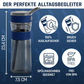 Boddels Een Drinking Bottle 600 ml – Your Water Bottle for Every day, blue, 600 ml