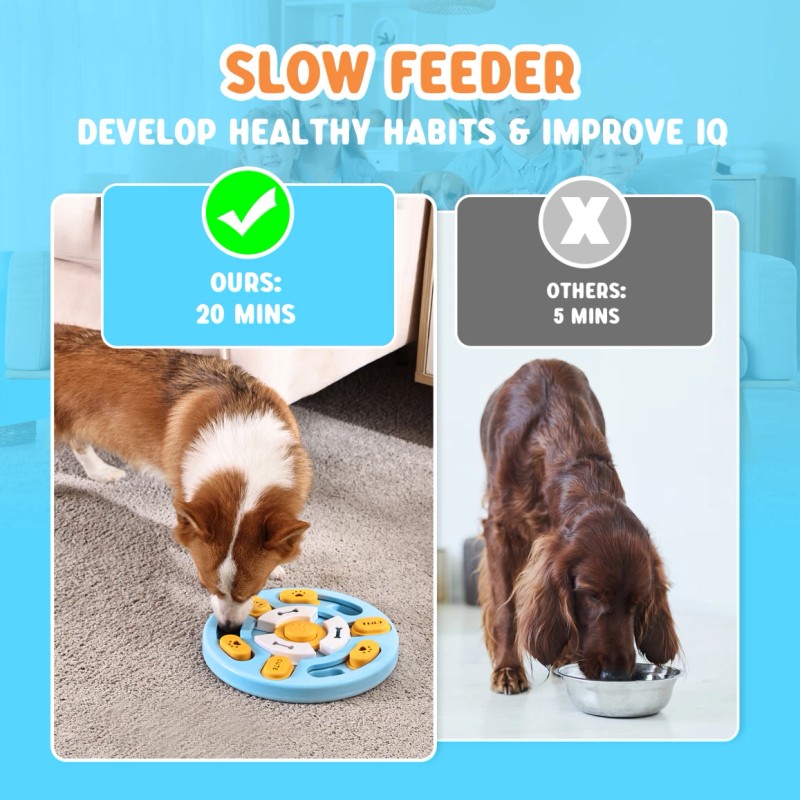 Pet Interactive Feeding Basin is Equipped with a Purple Light,Interact