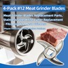 4-Pack #12 Meat Grinder Blades - Precision Replacement Knives with