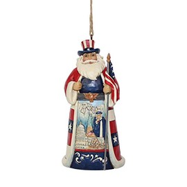 Enesco Jim Shore Heartwood Creek 6001508 American Santa Ornament, 4.5"