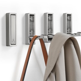 VOSEPO VOSEPO Folding Wall Hook, 4Pcs Foldable Coat Hooks Wall Mounted, Heavy Duty Wall Hooks Zinc Alloy No Rust Fold Up Hooks for Wall Hanging Coat, Towel, Key, Hat, Bag, Jacket, Backpack. (Brushed Nickel)