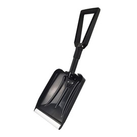 Emlow Cat Folding Snow Scoop, Black, PP+Tip Aluminum, 3 Tier Folding Type, Approx. 11.0 x 9.4 inches (280 x 240 mm), Total Length: Approx. 26.4 inches (670 mm), Compact Folding Type, Space Saving