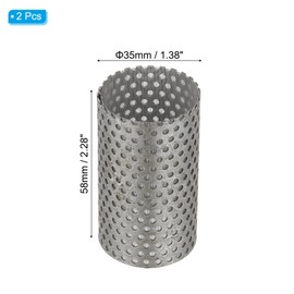 PATIKIL 2 Pcs 35mm OD Strainer Mesh, 58mm H 80 Mesh Screen Y Shaped Strainer Filter Valve Mesh Screen 304 Stainless Steel Double Layer Strainer Mesh for Debris Pump Water Oil Separation