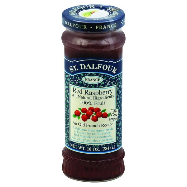 St Dalfour Red Raspberry 100% Fruit Conserve 10 Oz -Pack of 6