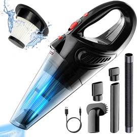 eefaYIYIFA Handheld Vacuum Cordless,9000PA - Powerful Suction Hand held Vacuum,Car Vacuum,1.6 lbs Portable Compact Handheld Vacuum,HEPA Filter/LED Lights/USBCharging for Home | Car | Pet | Dust