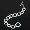 Designer Inspirations Boutique Square Cushion Link Bracelet with Toggle/T-Bar Clasp