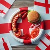 Lizzy 20Pcs England Paper Plates | St George Party Supplies