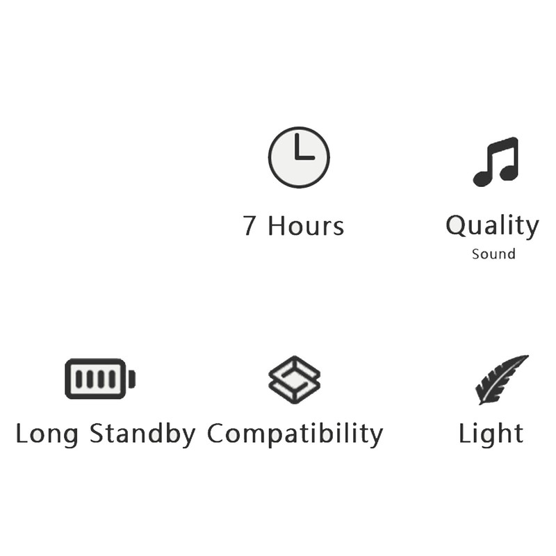 Open Ear Bluetooth Headphone Stereo Lossless Rechargeable Wireless Headset for