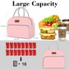 Coobiiya Lunch Bag for Women Men, Insulated Reusable Picnic Bag,