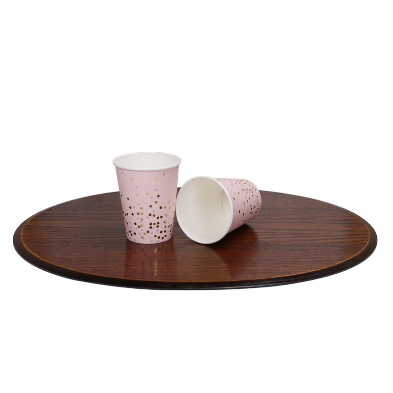 Geeklife Gold Paper Cup, Glitter Gold Foil Disposable Paper Cups