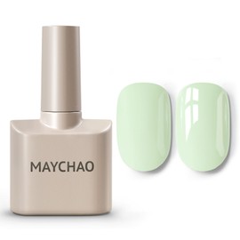 MAYCHAO MAYCHAO 15ML Pale Green Gel Nail Polish 1Pc Light Green Gel Polish Soak Off UV LED Nail Polish Nail Art Starter Manicure Salon DIY at Home, 0.5 OZ
